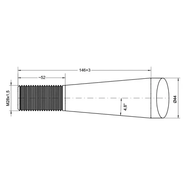 Baggaspjót M28x1,5 k.2 81cm - Image 4