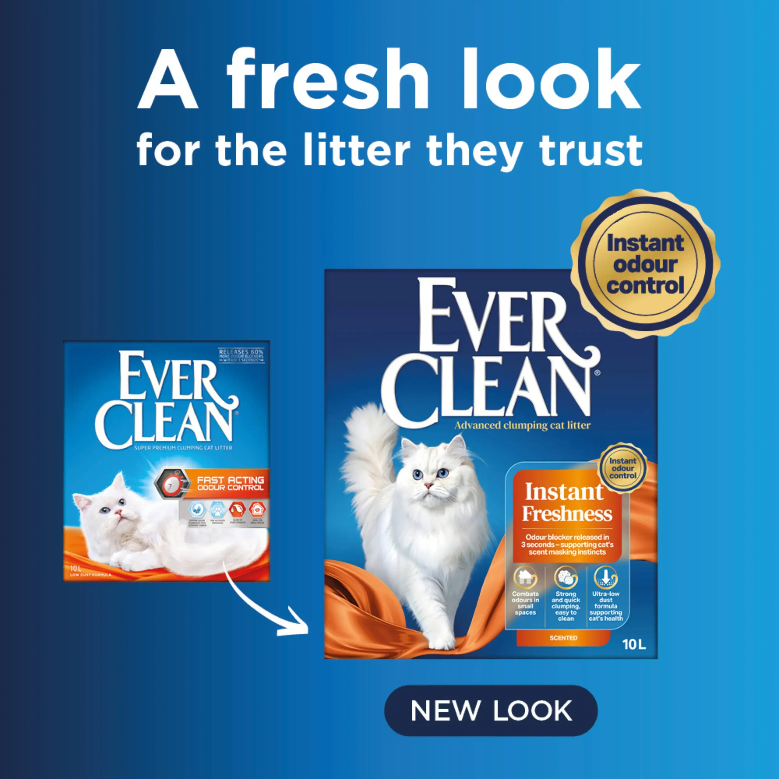 Ever-clean-Fast-acting --_ Instant Freshness Ever Clean kattasandur Fast Acting 10L - Image 1